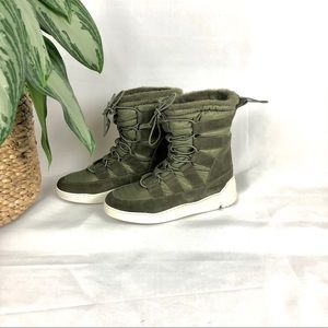 J/Slides Jordy Suede Sneaker Boots Khaki Olive New